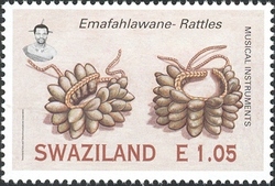 Stamp, Musical Instruments - Emafahlawane (Rattles), Swaziland,  
