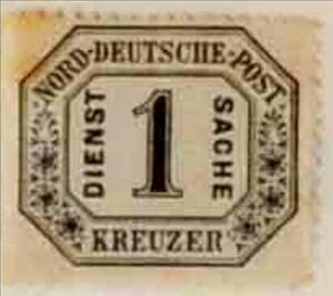 Stamp, Numeral in frame, German States,  
