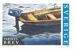 Stamp, Summer in Bohuslan - dinghy, Sweden,  