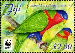 Stamp, WWF - Fiji Collared Lory, Fiji,  