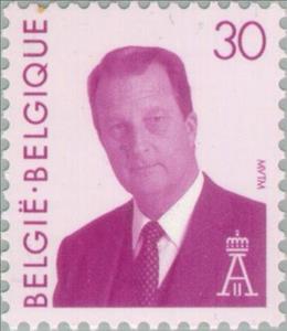 Stamp, King Albert II, Belgium,  , Heads of State, Kings