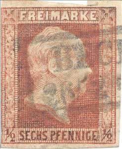Stamp, King Friederich Wilhelm IV, German States,  