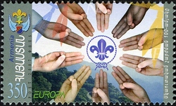 Stamp, Centenary of the Scouting Movement, Armenia,  