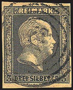 Stamp, King Friederich Wilhelm IV, German States,  