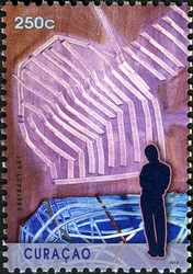Stamp, Abstract Art, Curaçao,  