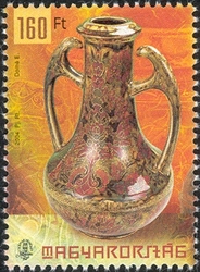 Zsolnay is 150 Years old. - Vase with Persian flowers. 1883