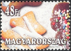 Stamp, Christmas- Biscuits, Hungary,  