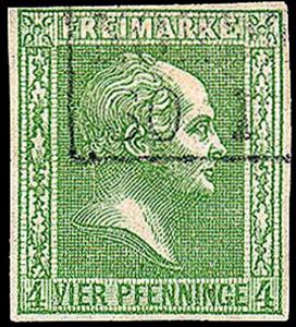 Stamp, King Friedrich Wilhelm IV, German States,  