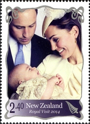 Stamp, Royal Visit 2014, New Zealand,  