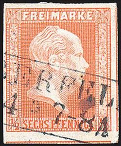 Stamp, King Friederich Wilhelm IV, German States,  