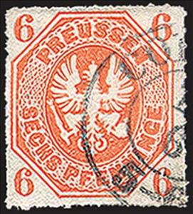 Stamp, Coat of arms in oval, German States,  