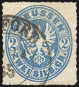 Stamp, Coat of arms in oval, German States,  