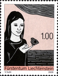 Stamp, The Printer's Art - Art Print - Lino Cut, Liechtenstein,  