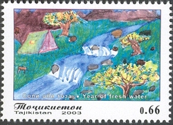 2003 - Year of Fresh Water - Mining river with thresholds by Shkolenro Irina