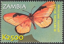 Stamp, Flora and Fauna of Zambia - Mimicraea marshalli, Zambia,  