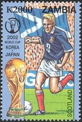 Stamp, FIFA World Cup 2002 - Scotland, Zambia,  