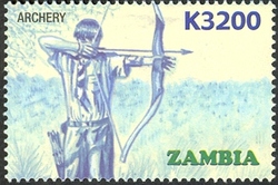 Stamp, 20th World Scout Jamboree - Thailand - Archery, Zambia,  
