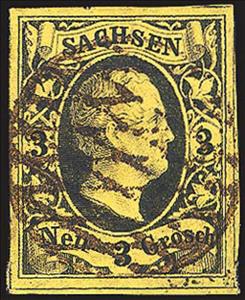 Stamp, King Friedrich August II, German States,  