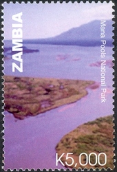 Stamp, Unesco Year of Fresh Water - Mana Pools National Park, Zambia,  