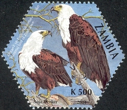Stamp, 1st SAPOA issue - African Fish Eagle, Zambia,  