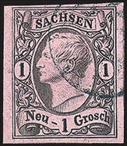 Stamp, King Johann I, German States,  