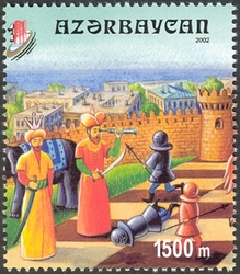 Stamp, European Junior Chess Championships, Azerbaijan,  
