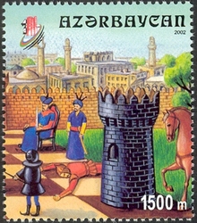 Stamp, European Junior Chess Championships, Azerbaijan,  