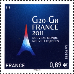 Stamp, G20 G8, France,  