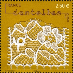 Stamp, Lace - Alençon, France,  