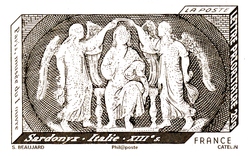 Stamp, Printing in Low Relief, France,  