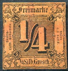 Stamp, Numeral in square, German States,  