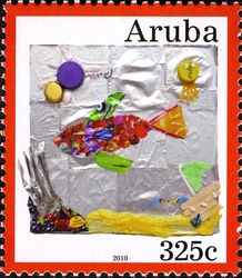 Stamp, Recycle Stamps, Aruba,  