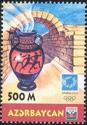 The ancient jug with pictures of runners
