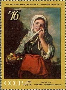"Girl Fruit-seller" 1650s, Murillo (1617-1682)