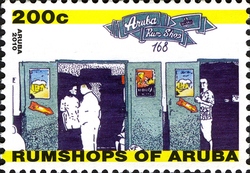 Stamp, Rum Shops of Aruba, Aruba,  