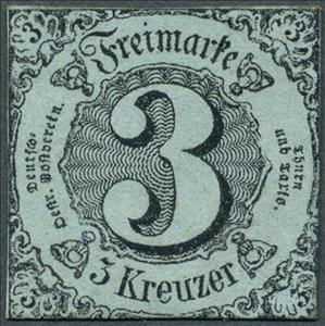 Stamp, Numeral in circle, German States,  