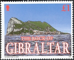 Stamp, Views of the Rock - From the West, Gibraltar,  