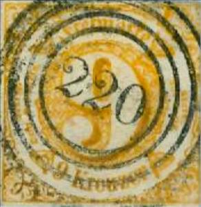 Stamp, Numeral in circle, German States,  