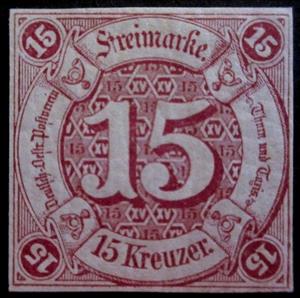 Stamp, Numeral in circle, German States,  