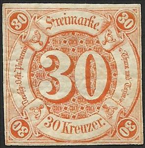 Stamp, Numeral in circle, German States,  