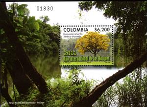 Mini Sheet, Souvenir Sheet, Colombia,  