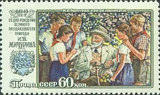Ivan Michurin among the young naturalists