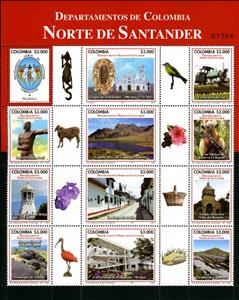 Mini Sheet, Souvenir Sheet, Colombia,  