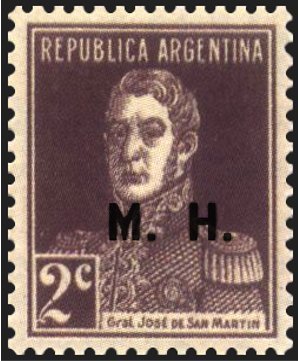 José Francisco de San Martín (1778-1850), ovpt. “M.H.”