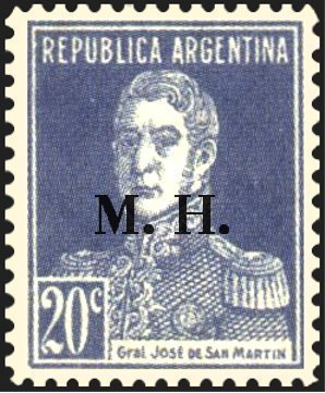 José Francisco de San Martín (1778-1850), ovpt. “M.H.”