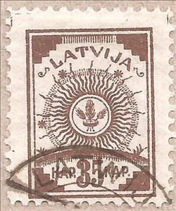 Stamp, Ears in the circle of the Sun, Latvia,  