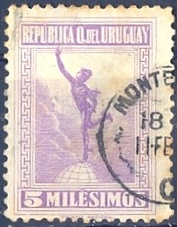 Stamp, Mercury, Uruguay,  