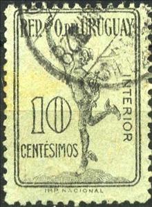 Stamp, Parcel Post - Mercury, Uruguay,  