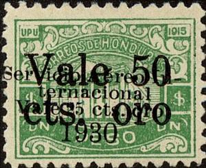 Stamp, Surcharged, Honduras,  , Theatre