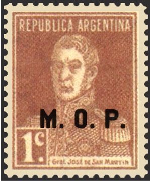 San Martin, ovpt. “M.O.P.”